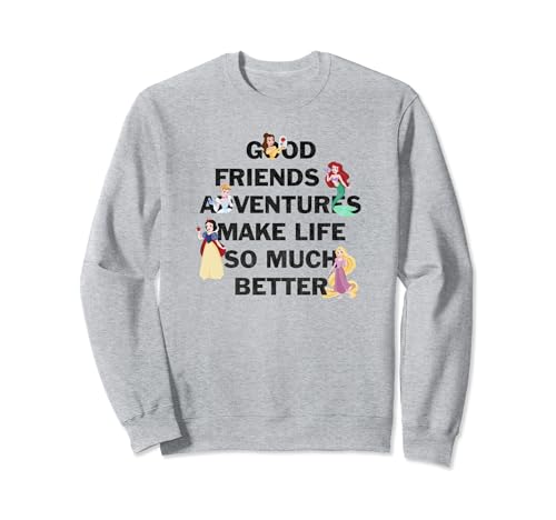 Sweatshirt Disney Princesses sweat molletonné chaud à col rond pour filles
