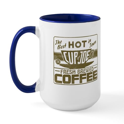 Taza de cerámica Café 15 oz blanca miniatura 2