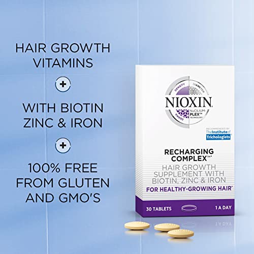 Nioxin-Recharging-Complex-Daily-Vitamin-for-Healthy-Hair-Nails-and-Skin-Biotin-Zinc-Iron-Non-GMO-Gluten-Free-30-Count
