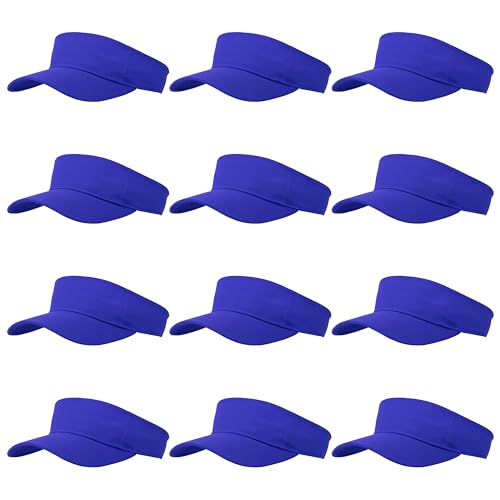 Image of 12 Pcs Sun Visor for Women Men Outdoor Sport Golf Tennis Softball, Adjustable Visors Hats