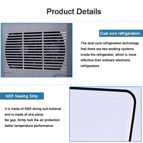 Mini Koelkast 35L Kleine Camping Koelkast Draagbare Auto Koelkast Met Stille Modus Voor Camping Camper Voertuig Vrachtwagen RV Boot Reizen - Afbeelding 4