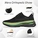 Men's Orthopedic Leather Dress Walking Shoes: Cushioning Hammer Toes Plantar Fasciitis Orthotics Leather Shoes, Comfortable Foot Pain Relief Arch Support Business Dress Shoes Black Size 11.5
