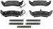Wagner ThermoQuiet QC1040A Ceramic Disc Pad Set With Installation Hardware, Rear
