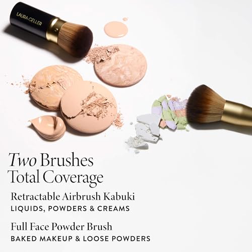LAURA GELLER NEW YORK Blending Beauties Two-Piece Makeup Brush Gift Set for Powders and Foundation - Image 2