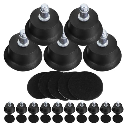 Patins pour pieds de chaise avec protection antidérapante du sol en acier 15 pcs