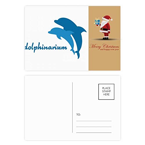 Cartes postales dauphins Père Noël en finir avec les voeux de Noël banals
