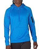 Layer 8 Men's Hoodie Performance Light Weight Tech Fleece Pullover Training Workout Athletic Sweatshirt Hooded Fitness Top (Small Egyptian Blue Hthr)