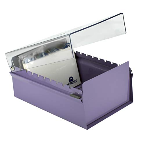 Fichário para Fichas Tamanho 4x6 (Índice Incluso), Acrimet, 922.9 (Lilás com Tampa Cristal)