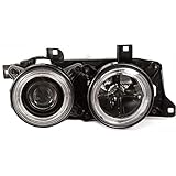 ohne Stellmotor Scheinwerfer Set 7er E32 86-94 E34 5er 12/87–95 Angel Eyes klar/schwarz