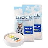 NEWORD Health Monitoring Crystals Cat Litter Health Indicating Silica Gel Cat Litter, Color-Changing, 12lb, Urine PH Levels Detection Non-Clumping Superior Odor Control Absorbent Lightweight