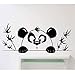 Mała głowa panda wzór bambusowa sylwetka dekoracyjne winylowe naklejki ścienne do pokoju dziecięcego sypialni 42 x 98 cm J264