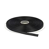 Topenca Supplies 1/4 Inches x 50 Yards Double Face Solid Grosgrain Ribbon Roll, Black