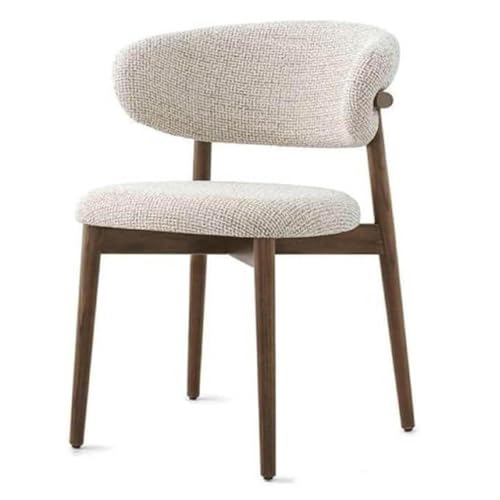 Sillas de comedor de madera, diseño minimalista moderno con respaldo de lino para uso doméstico, hotel y restaurante, juego de 2