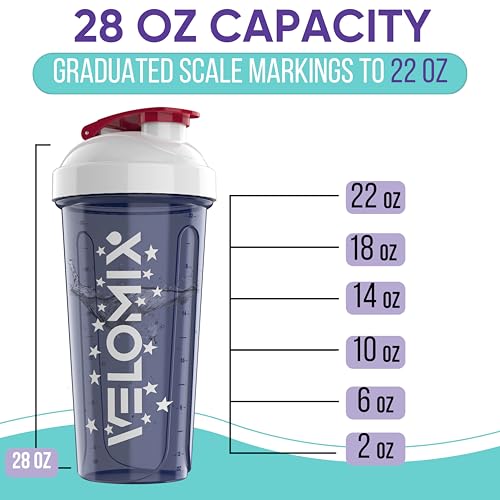 -2 Pack- 28 oz Protein Shaker Bottles for Protein Mixes - 2x Wire Whisk | Leak Proof Shaker Cups for Protein Shakes and Pre Workout | Protein Shaker Bottle Pack (USA Flag)