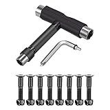 BESIY Stainless Steel Skateboard Hardware 8PCS Bolts Set and All-in-One Skate Tools Portable...