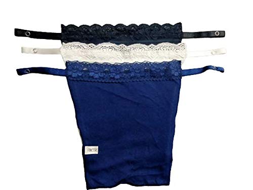 miracle cami Mock Camisole Secret Cami -Set of 3 Black White and Navy Blue. Free Size. Sleeveless.-picture-21