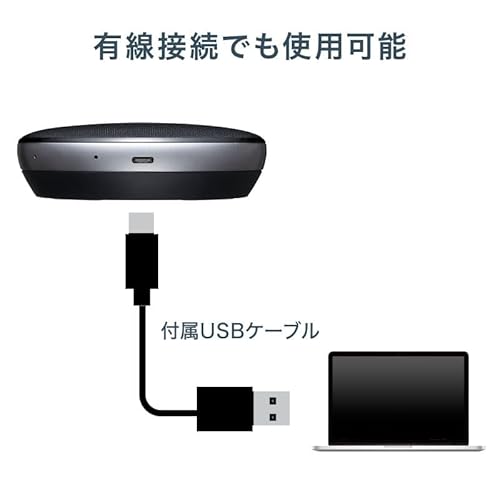 サンワサプライ 会議用マイクスピーカー ワイヤレス WEB会議 高性能 2.4GHzワイヤレス 全指向性マイク4個 集音範囲3m 通信距離10m USB充電式 MM-WLMSP1 の商品画像 7