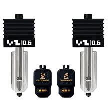 2PCS X2D/H2S/H2D/P2S Hotend Kits 0.6mm Hardened Steel Nozzles- for 3D Printer Bambu H2D/A1/A1 Mini Extruder Hot End/Printhead with Silicone Socks Heatbreak Assembled Heatsink and Heat Block