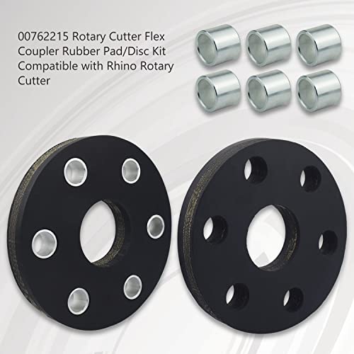 Haiouus 00762215 Rotary Cutter Flex Coupler Rubber Pad/Disc Kit, Compatible With Rhino Rotary Cutter, Replace 0076647A, Bushing 00771287, 00749172, 68-109-4, Washers 00755475A Models - (2 Pack) #TOP7