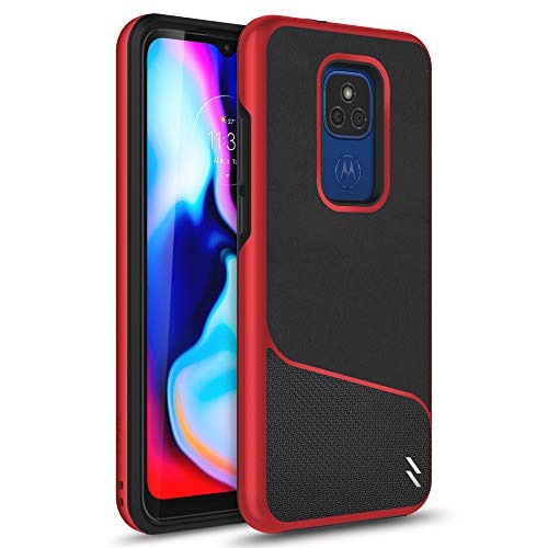 ZIZO Division Series for Moto G Play (2021) Case - Sleek Modern Protection - Black & Red