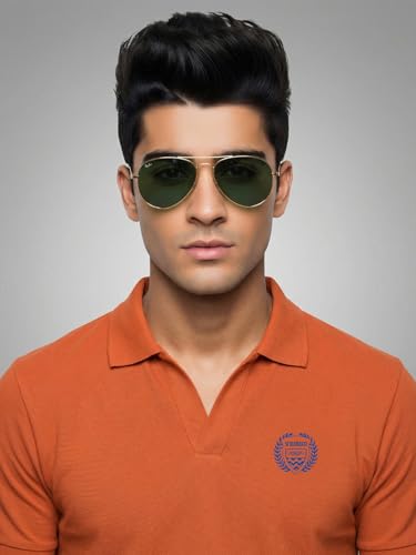 Image of Veirdo Men's Stylish Polo T-Shirt with Chest Pocket Print, Regular Fit Half Sleeve Casual Wear, Solid Summer Fashion for Office, Travel & Outings (S-2XL)