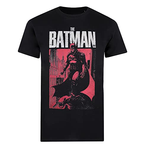 Cotton Soul Batman DC Comics - The Batman City - Camiseta para hombre, Negro, L Cover