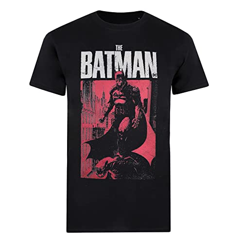 Cotton Soul Batman DC Comics – The Batman City – Maglietta da uomo, Nero , L