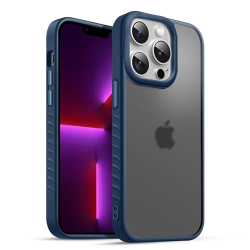 Image of KARWAN️ Shockproof Back Case Cover for iPhone 13 Pro | Camera Protection Bump |Shockproof Back Case Cover for iPhone 13 Pro - Blue