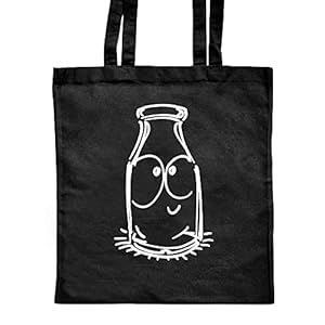 ‘Melk Fles’ Klassieke Zwarte Draagtas (ZB00017570)