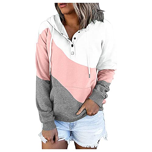 Tbylf Herbst und Winter Neue Nähte Plus Samt lässige Kapuzenpullover Jacke Damen Hoodie Pullover Sweatshirt Cover
