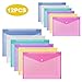 Produktbild 12 Stück IP68 Wasserdicht Dokumententasche A4+A5 Kunststoff Sammeltasche Set Transparente Aktentasche Speicherung mit druckknopf für Datei, Papier, Dokumente, Kosmetika,Schule und Reiseutensilien
