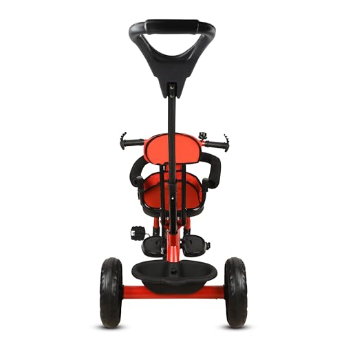 Image of Tricycle 1 Years to 5 Years with Removable Safety Guard and Parental Control Back Side Push Handle with Rubber Tyre for Kid's CR07 (RED 3)
