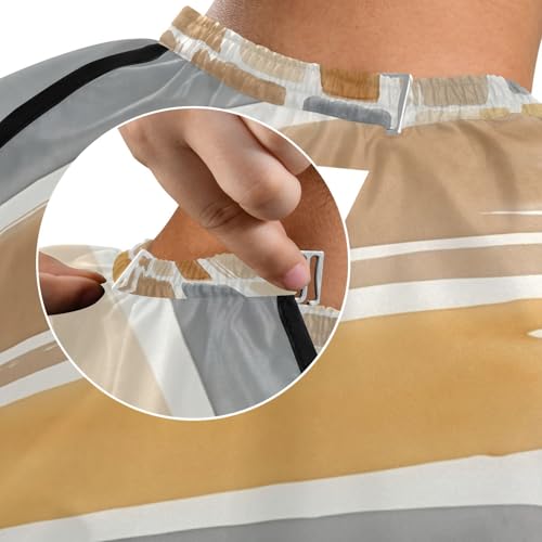 Capa de corte de cabello Qilmy Morandi Stripe 140x165 cm miniatura 7