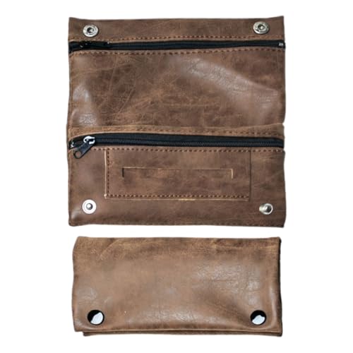 Tabaquera Tabaco De Liar, portátil, Tabaquera Pitillera Funda Bolso para Tabaco de Liar Cuero Estuche, Cartera Estuche Elegante, Resistente Impermeable y Duradera, bolsa giratoria con cierre, plegable