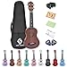 NOT HOME Soprano Ukulele Beginner Pack, 21 Inch Basswood kids Ukuleles Starter Kit with Gig Bag Digital Tuner Spare Strings and Picks. (coffee)