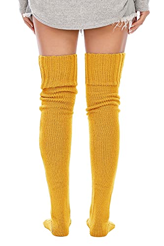 Image of Leoparts Women's Cable Knitted Thigh High Boot Socks Extra Long Winter Stockings Over Knee Leg Warmers