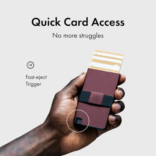 Image of Ekster - Aluminum Cardholder Pro Wallet - All-Metal Aluminum Wallet for Men - Fits 7 Cards, RFID Blocking Layer, Ultra-Thin, Minimalist, Push Button, Card Access, Expandable, Trackable (Desert Red)