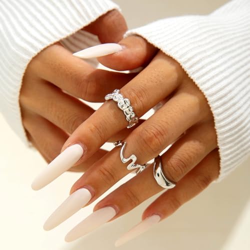 Image of Shining Diva Fashion Combo Set Gold and Silver Plated Rings for Women and Girls Stylish