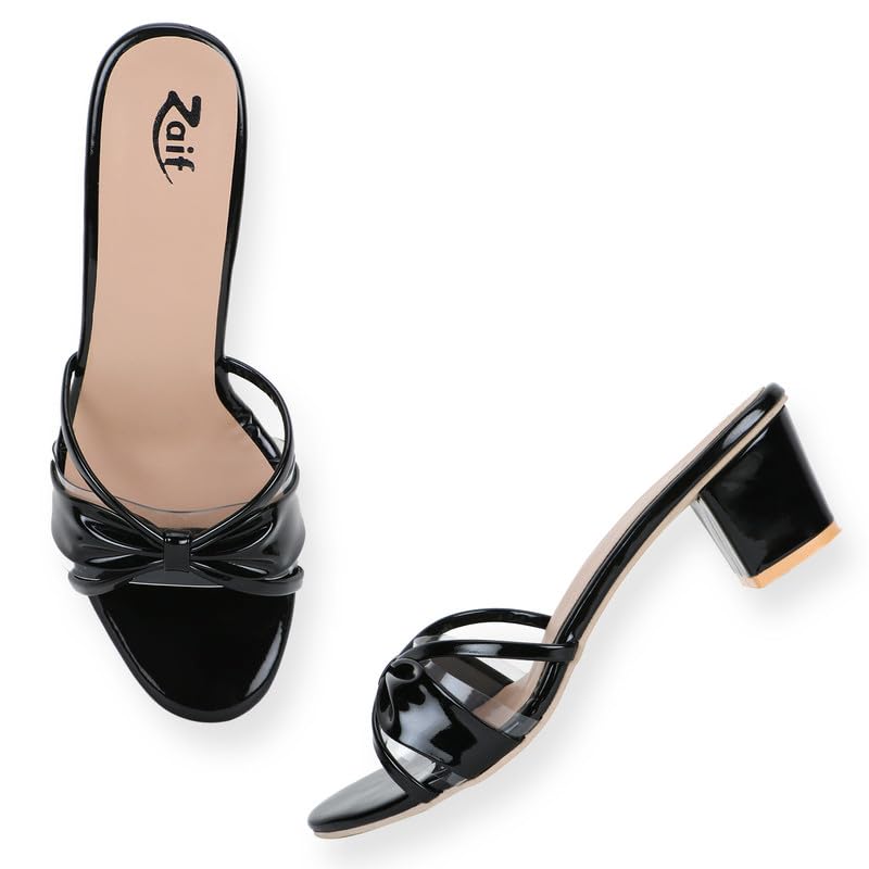 Image of ZAIF women fancy block heel footwear stylish sandal (73)