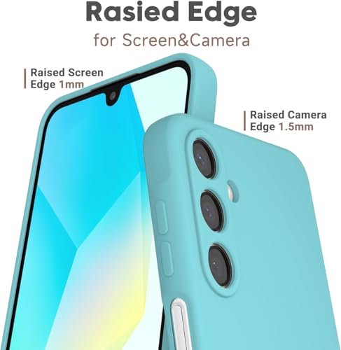 Image of DIZORO Microfiber Candy Case for Samsung M16 5g / F16 5g Smooth Touch Cushion Liquid Soft Silicone Gel Rubber Phone Cases Non-Slip Full Body Protective Shockproof Back Cover- Mint Green