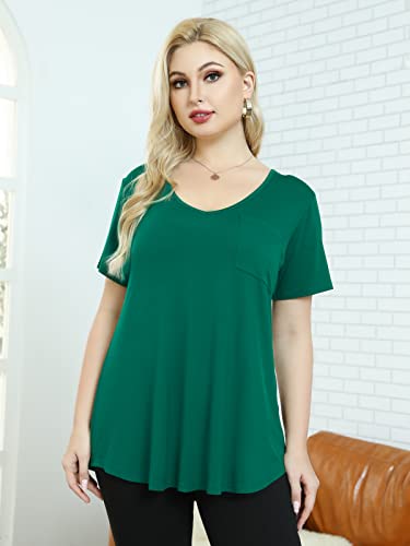 Image of BELAROI Women Plus Size Tops V-Neck Tunics Shirts