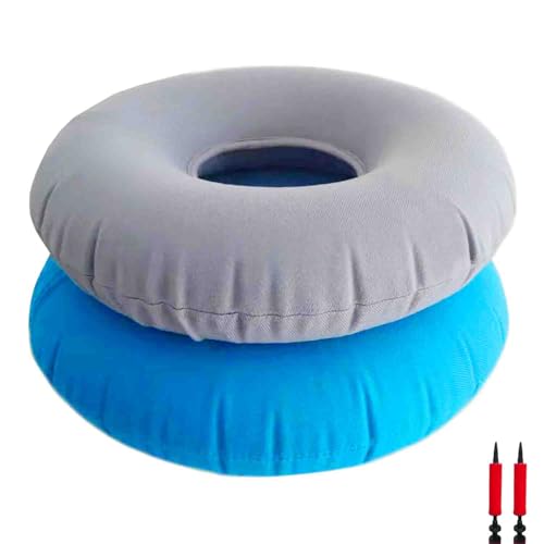Shineyid 2 Pack Inflatable Donut Cushion for Tailbone Pain, Hemorrhoidal Donut Pillow, Round Donut Pillow for Sitting, Home, Car or Office Chair (15