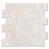 Yipscazo 10 Sheets Peel and Stick Backsplash Tile, Stick on Tile for Kitchen Backsplash, Bathroom Va
