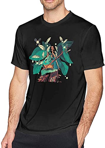 over Leg-End Ze-Lda Cotton Fabric Men's Short Sleeve T-Shirt Top Camisetas y Tops(Small)