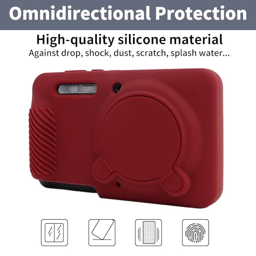 Funda para cámara Kodak PIXPRO FZ55 de silicona roja miniatura 4