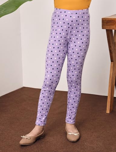 Image of Amazon Brand - Symbol Girl's Cotton Ribbed Stretchable Leggings | Ankle Length | Aged 2-14 Years