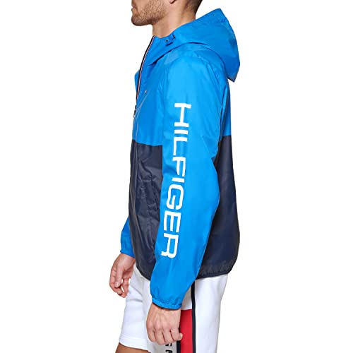 Image of Tommy Hilfiger Men's Lightweight Active Water Resistant Hooded Rain Jacket