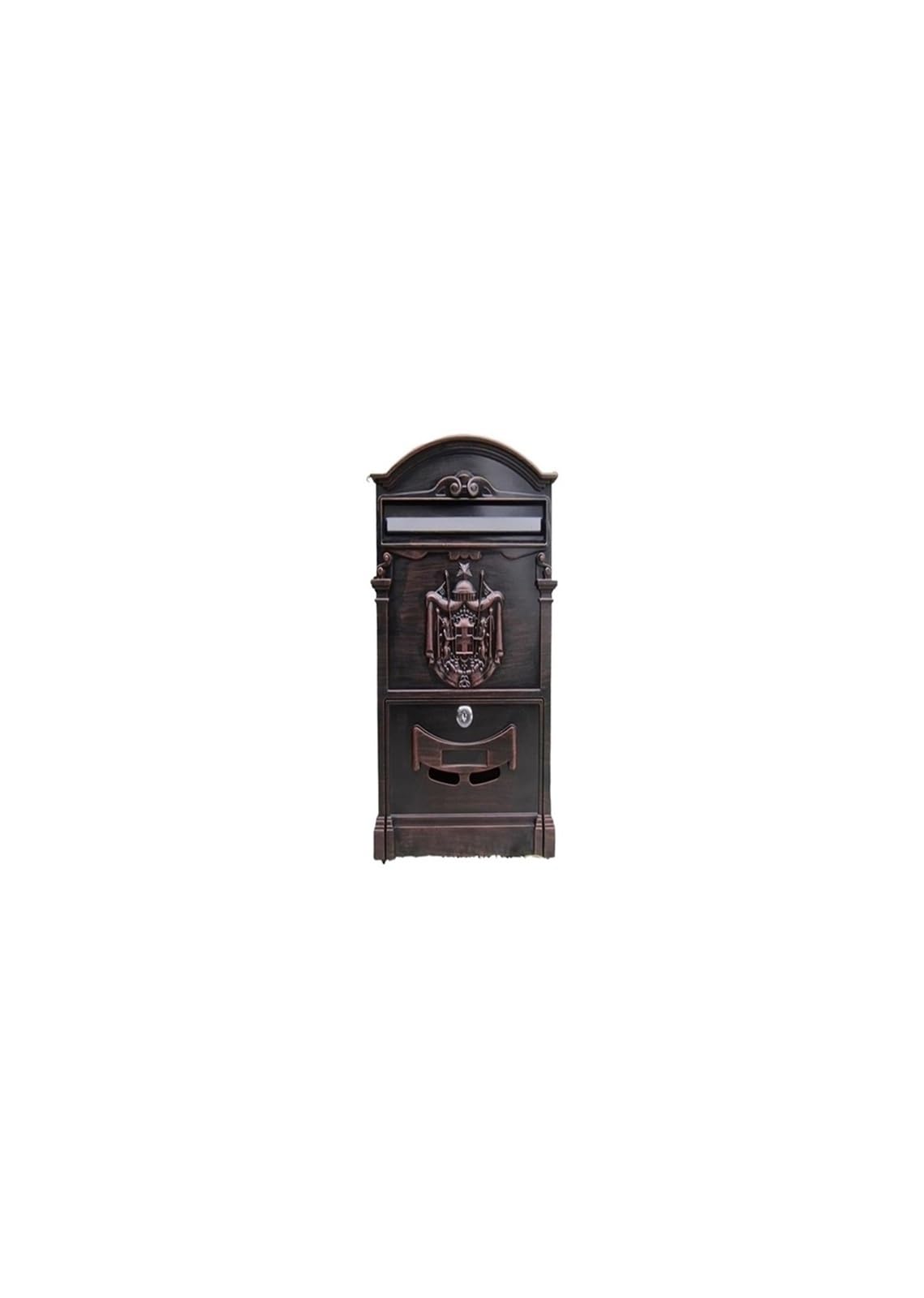 FGJsfhrDTU Letter Box, Large Capacity Postbox Security Mail Letter Post Box Outdoor Box(Red Antique Copper)(Red Antique Copper)