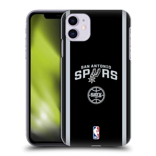 Head Case Designs sous Licence Officielle NBA Design Noir San Antonio Spurs Logo Coque Dure pour l'arrière Compatible avec Apple iPhone 11