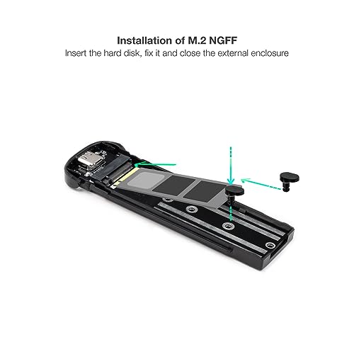 Tooq TQE-2202BR - Custodia Esterna Per Ssd M.2 Ngff, Alluminio, Marrone - 2